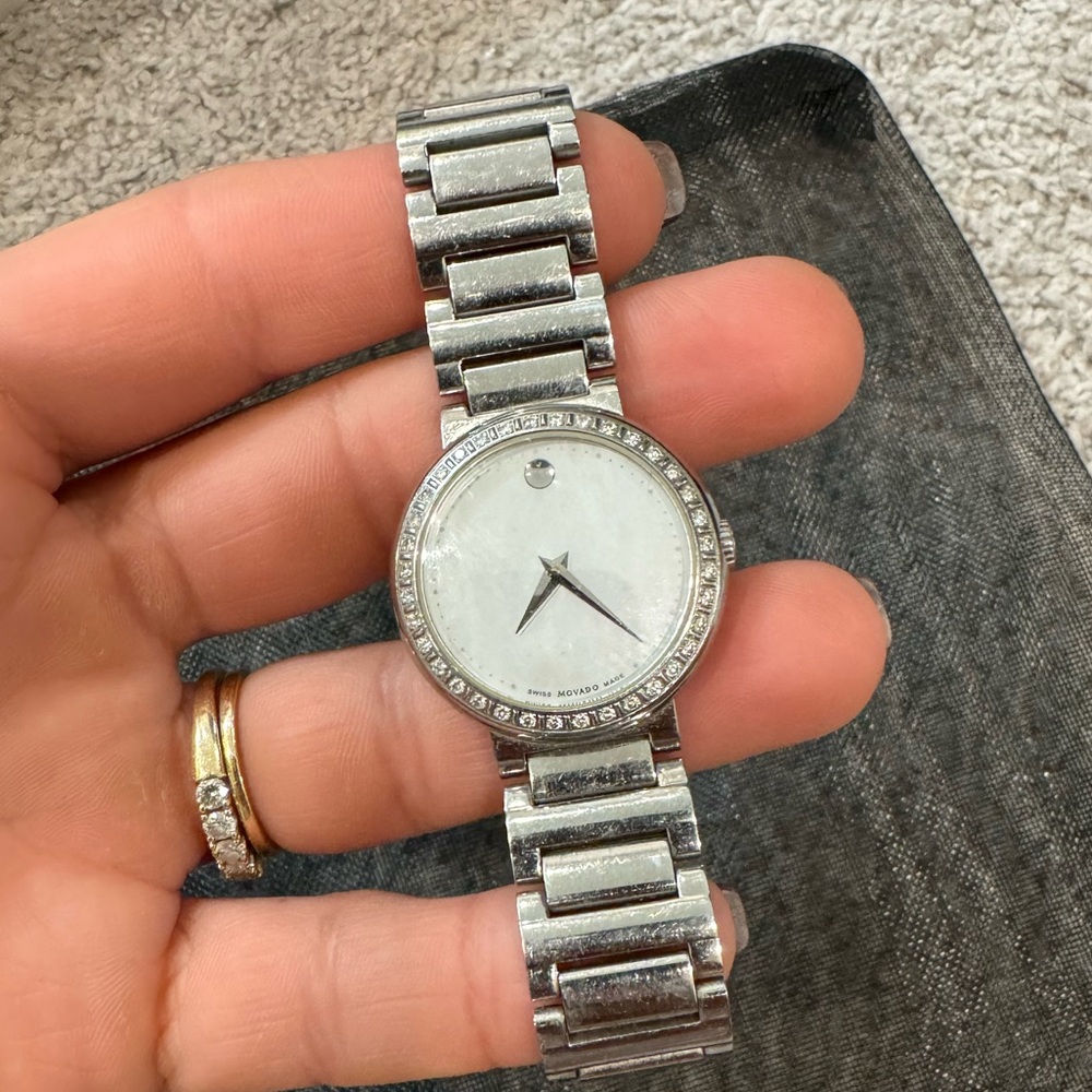MOVADO WATCH DIAMOND BEZEL